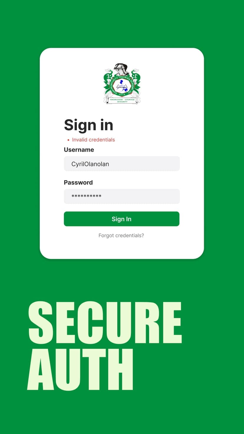 The Goncar Enrollment System on a small screen