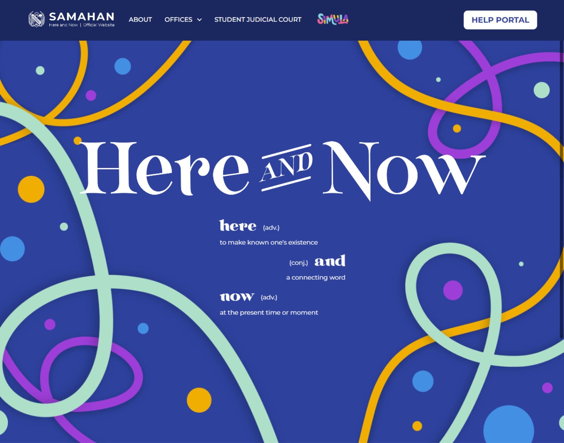 The SAMAHAN website on desktop