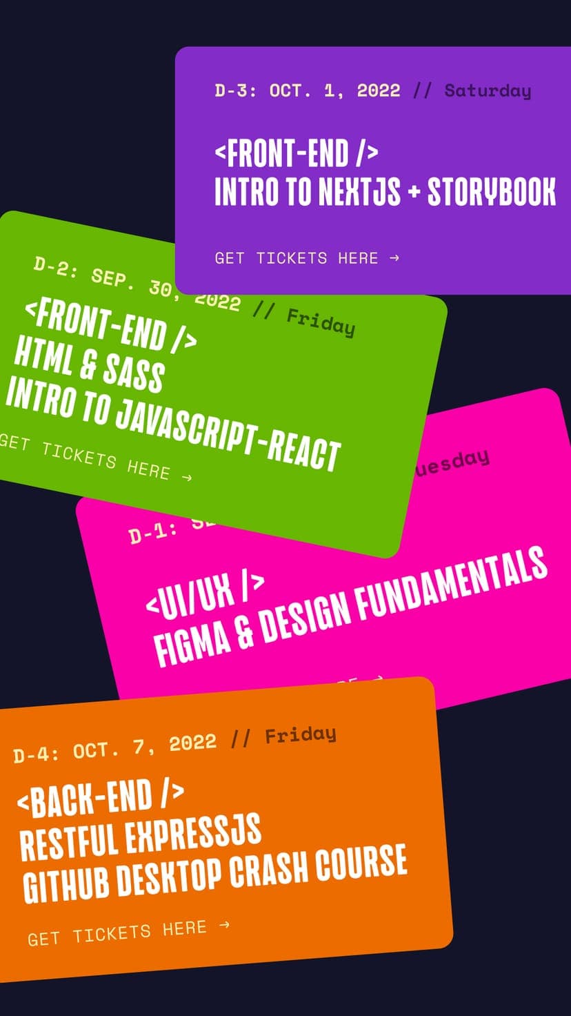 The SysDev Code Camp 2022 website on mobile