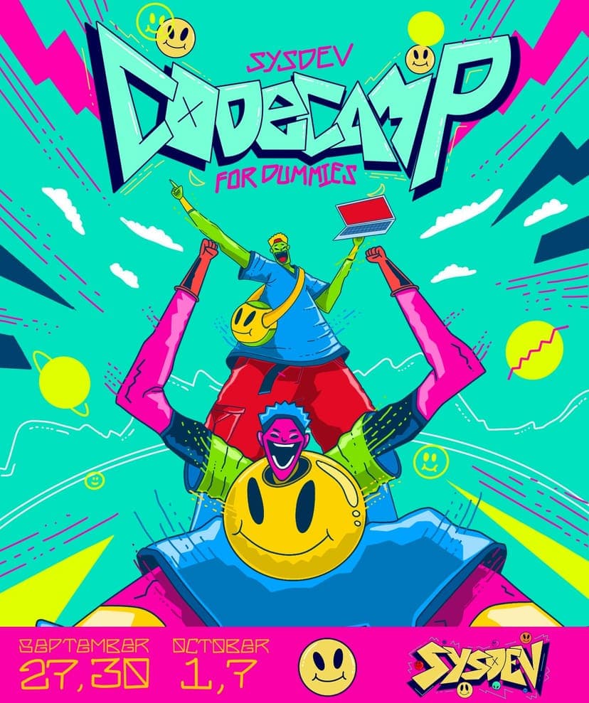 The SysDev Code Camp 2022 event poster
